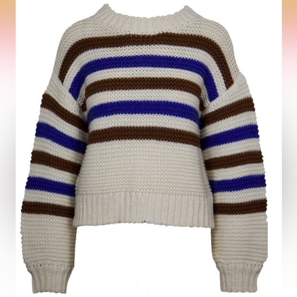 Lucy Paris Dominic Striped Long Sleeve Sweater Size XS